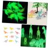 Toyvian 12PCS Glow in Dark Dinosaur Model for Plastic Luminous Dinosaurs with Unique Styles for Party Favors and Daily Play view 3