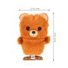 HOOTNEE Plush Wind-up Bear for Animal Themed Clockwork Walking Bear Fun and Small Novelty for Boys and and Garden Decoration view 2