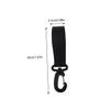 Abaodam 4 Pairs Heavy-Duty Rotation Stroller Hooks with Strong Adhesive for Diaper Bags Multifunctional Hanging Hooks for Wheelchairs and Car Seat Back Black Organizer Clips for Parents view 2
