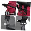 Abaodam 4 Pairs Heavy-Duty Rotation Stroller Hooks with Strong Adhesive for Diaper Bags Multifunctional Hanging Hooks for Wheelchairs and Car Seat Back Black Organizer Clips for Parents view 3