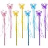Beaupretty 8pcs Fairy Wand with Butterfly Pattern Lightweight Handheld Rods in Pink Blue Gold Purple for Birthday Parties Cosplay and Dress-up Fun view 1