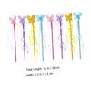 Beaupretty 8pcs Fairy Wand with Butterfly Pattern Lightweight Handheld Rods in Pink Blue Gold Purple for Birthday Parties Cosplay and Dress-up Fun view 2