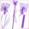 Beaupretty 8pcs Fairy Wand with Butterfly Pattern Lightweight Handheld Rods in Pink Blue Gold Purple for Birthday Parties Cosplay and Dress-up Fun view 3