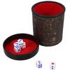 Beaupretty Silent PU Leather Dice Cup with Dice and Base Professional Shaker for Bar Party Game Night Compact Travel-Friendly Table Game Prop for Indoor Outdoor Use view 1