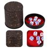 Beaupretty Silent PU Leather Dice Cup with Dice and Base Professional Shaker for Bar Party Game Night Compact Travel-Friendly Table Game Prop for Indoor Outdoor Use view 2