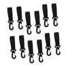 Abaodam 12pcs Rotatable Stroller Hooks Non-Slip Hangers for Diaper Bags Shopping Bags and Wheelchairs Multi-Purpose Organizer Clips for Strollers Joggers and Walkers view 1