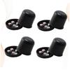 Abaodam 4 Sets Thicken Broken-Resistant Dice Cup with Transparent Anti-Cheating Cover and Dices Black Dice Box for Ktv Bar Party Game Fun view 4