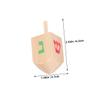 MERRYHAPY 10 Pcs Wooden Spinning Tops for Natural Wood Gyro Childsafe Material Hanukkah Decorations Dreidels Plaything for Boys Party Supplies view 2