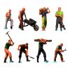 FytStycale 8X 1:64 Worker People Figures Tiny People Creative Miniature Figurines for Micro Landscape Architectural Desktop Decorations view 1