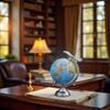 Educational Globe With Jet For Learning & Decorations. Desktop World Globe With Jet For Study and Office With Free Magnifying. view 2