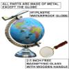 Educational Globe With Jet For Learning & Decorations. Desktop World Globe With Jet For Study and Office With Free Magnifying. view 3