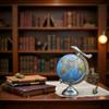 Educational Globe With Jet For Learning & Decorations. Desktop World Globe With Jet For Study and Office With Free Magnifying. view 4