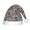 DRTGEDS American Football Printing 14.2 X 11 Inch Santa Hat Christmas Winter Holiday Party Headwear Accessories Supplies view 1