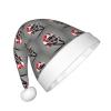 DRTGEDS American Football Printing 14.2 X 11 Inch Santa Hat Christmas Winter Holiday Party Headwear Accessories Supplies view 2