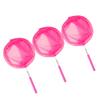 CVUTOVO 3pcs Telescopic Butterfly Nets for Extendable Stainless Steel Fishing Nets with -Slip Handles Large Pocket Design for Safe Insect Fish Catching Outdoor Play Tools Pink view 1