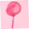 CVUTOVO 3pcs Telescopic Butterfly Nets for Extendable Stainless Steel Fishing Nets with -Slip Handles Large Pocket Design for Safe Insect Fish Catching Outdoor Play Tools Pink view 2