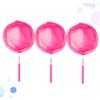 CVUTOVO 3pcs Telescopic Butterfly Nets for Extendable Stainless Steel Fishing Nets with -Slip Handles Large Pocket Design for Safe Insect Fish Catching Outdoor Play Tools Pink view 3