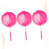 CVUTOVO 3pcs Telescopic Butterfly Nets for Extendable Stainless Steel Fishing Nets with -Slip Handles Large Pocket Design for Safe Insect Fish Catching Outdoor Play Tools Pink view 4