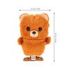 CVUTOVO Wind-up Animal Bear for Jumping Clockwork Plaything Compact Plush Simulation Fun Garden Decoration Enhances Hand Skills and Intelligence view 2