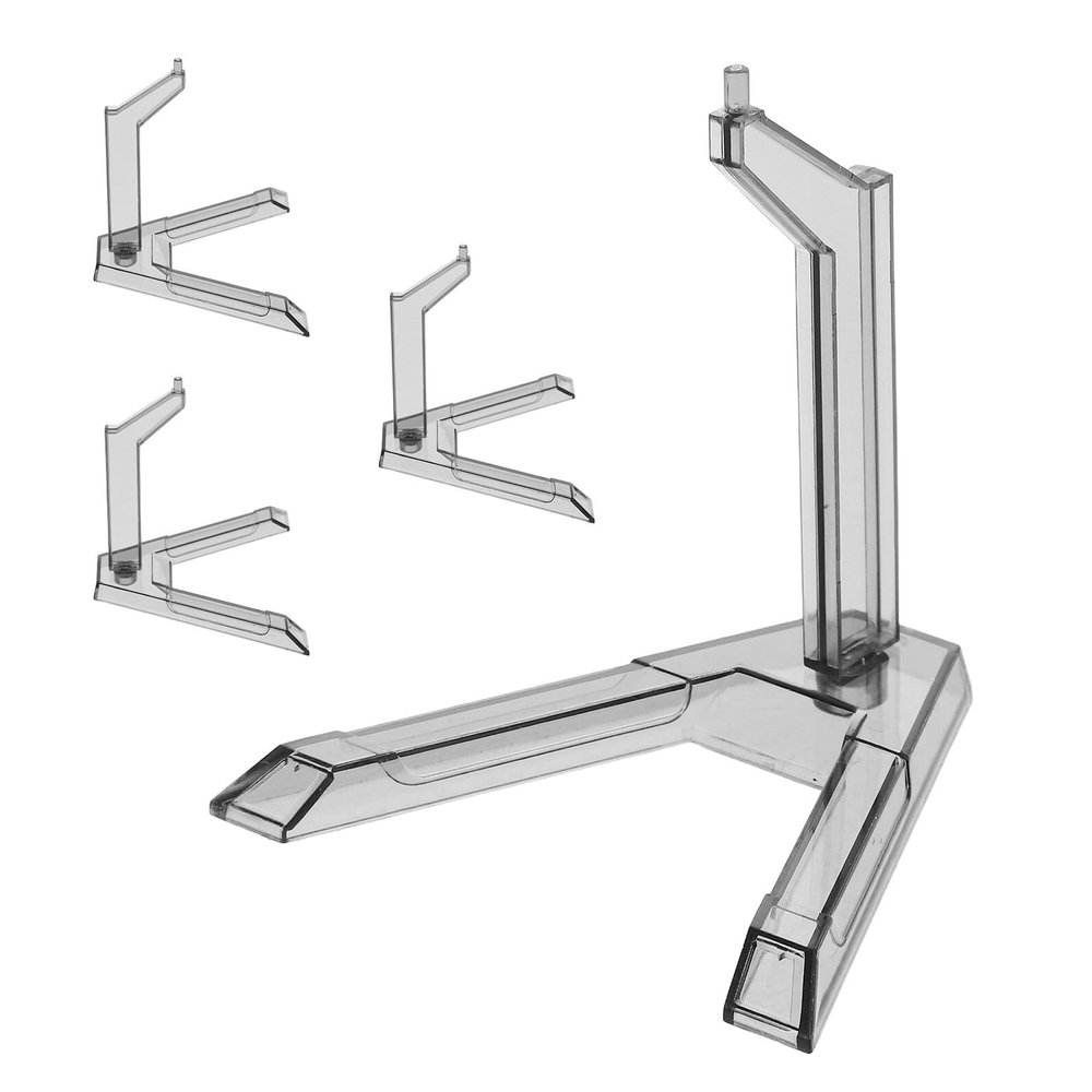 Abaodam 4pcs Action Figure Display Stands for Mecha Models Plastic Doll Holder Supports for Q Version Hg Scale Quick Assembly and Stable Model Display Base