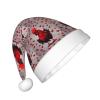 DRTGEDS Red Chicken Printing 14.2 X 11 Inch Santa Hat Christmas Winter Holiday Party Headwear Accessories Supplies view 2