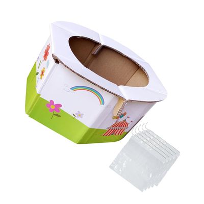 HOOTNEE Portable Folding Potty Seat with Safe Thick Paper for Travel and Outdoor Use Foldable Portable Toilet for Lightweight Travel Toilet for Car and Camping Includes