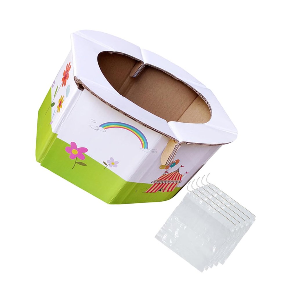HOOTNEE Portable Folding Potty Seat with Safe Thick Paper for Travel and Outdoor Use Foldable Portable Toilet for Lightweight Travel Toilet for Car and Camping Includes