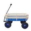 Big Air Filled Tires All Terrain Kids & Pet Pull-Along Wagon with Heavy Duty Steel Pull Cart,176LB Capacity,Removable Wooden Panels for Beach,Camping,Backyard & Outdoor Adventures,Blue view 4