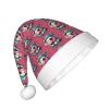 DRTGEDS Cute Pig Printing 14.2 X 11 Inch Santa Hat Christmas Winter Holiday Party Headwear Accessories Supplies view 2