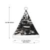 DRTGEDS Barber Shop Monochrome Style Printing 14.2 X 11 Inch Santa Hat Christmas Winter Holiday Party Headwear Accessories Supplies view 3