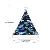 DRTGEDS Blue Camouflage Print Printing 14.2 X 11 Inch Santa Hat Christmas Winter Holiday Party Headwear Accessories Supplies view 3