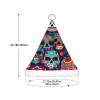 DRTGEDS Sugar Skulls Printing 14.2 X 11 Inch Santa Hat Christmas Winter Holiday Party Headwear Accessories Supplies view 3
