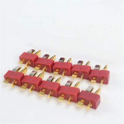 10 Pieces T Type Plug and Socket Male and Female Connector for Densel Connector for RC Lithium Spare Parts distintivo(10pcs T- M Plug)