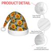 DRTGEDS Yellow Rose Printing 14.2 X 11 Inch Santa Hat Christmas Winter Holiday Party Headwear Accessories Supplies view 4