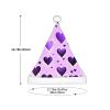DRTGEDS Fashional Purple Hearts Printing 14.2 X 11 Inch Santa Hat Christmas Winter Holiday Party Headwear Accessories Supplies view 3