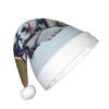 DRTGEDS Husky Dog Printing 14.2 X 11 Inch Santa Hat Christmas Winter Holiday Party Headwear Accessories Supplies view 2