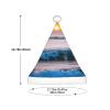 DRTGEDS Sunset And Sunrise With Ocean Sea Waves Printing 14.2 X 11 Inch Santa Hat Christmas Winter Holiday Party Headwear Accessories Supplies view 3