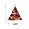 DRTGEDS Watermelon Fresh Fruit Printing 14.2 X 11 Inch Santa Hat Christmas Winter Holiday Party Headwear Accessories Supplies view 3