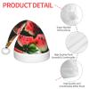 DRTGEDS Watermelon Fresh Fruit Printing 14.2 X 11 Inch Santa Hat Christmas Winter Holiday Party Headwear Accessories Supplies view 4