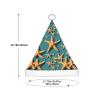 DRTGEDS Beach Starfish Printing 14.2 X 11 Inch Santa Hat Christmas Winter Holiday Party Headwear Accessories Supplies view 3