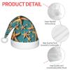 DRTGEDS Beach Starfish Printing 14.2 X 11 Inch Santa Hat Christmas Winter Holiday Party Headwear Accessories Supplies view 4