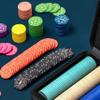HOLSM-III Top Ceramic Piece Poker Chips Set with Elegant Case, Professional Poker Chips for Ideal for Home Poker, Board Games, Math Counting (500 Piece, Has face Value) view 1