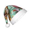DRTGEDS Many Colored Ice Cream Printing 14.2 X 11 Inch Santa Hat Christmas Winter Holiday Party Headwear Accessories Supplies view 2