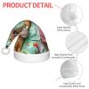 DRTGEDS Many Colored Ice Cream Printing 14.2 X 11 Inch Santa Hat Christmas Winter Holiday Party Headwear Accessories Supplies view 4