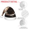 DRTGEDS Hot Coffee With Coffee Bean Printing 14.2 X 11 Inch Santa Hat Christmas Winter Holiday Party Headwear Accessories Supplies view 4