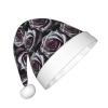 DRTGEDS Gothic Rose Flower Printing 14.2 X 11 Inch Santa Hat Christmas Winter Holiday Party Headwear Accessories Supplies view 2