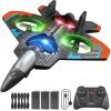 4DRC V32 Foam Remote Control Airplanes with 3 Batteries, RC Planes for Kids Adults 8-16, RC Airplane Fighter Jet with Light, 360 Flip Fighter Jet Toys, Stunt Roll, Airplane Toy Gifts for Kids Boys view 1