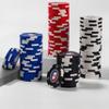 HOLSM-III Top Clay 500 Piece Poker Chips Set with Elegant Case, Professional Poker Chips for Ideal for Home Poker, Board Games, Math Counting (500 Piece, No face Value) view 1