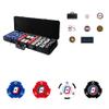 HOLSM-III Top Clay 500 Piece Poker Chips Set with Elegant Case, Professional Poker Chips for Ideal for Home Poker, Board Games, Math Counting (500 Piece, No face Value) view 2