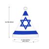 DRTGEDS Israeli Flag Printing 14.2 X 11 Inch Santa Hat Christmas Winter Holiday Party Headwear Accessories Supplies view 3